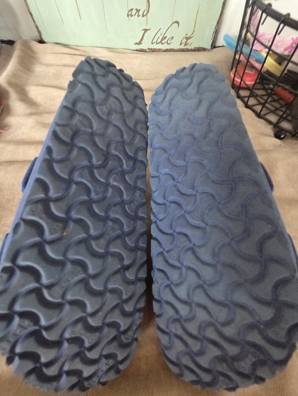 Womans Birkenstock Double-Strap Blue Slide Sandals 40 - Picture 5 of 9